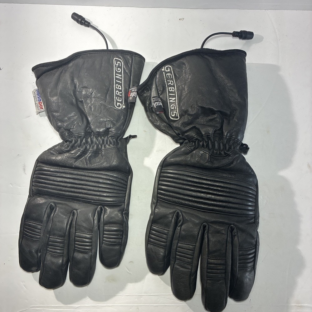 Gerbings Heated Motorcycle Gloves Leather Helspor Thinsulate Made w/Kevlar XL